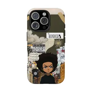 The Boondocks Vibrant Urban Art Phone Cases for iPhone Models 16,15,14,13,12,11,XR, Plus, Pro, Max, And Mini – A Striking Present for Easter, Christmas, Halloween, Or Birthdays, Perfect for Die-Hard Fans, Close Buddies, Or Sprucing Up Your Own Device.