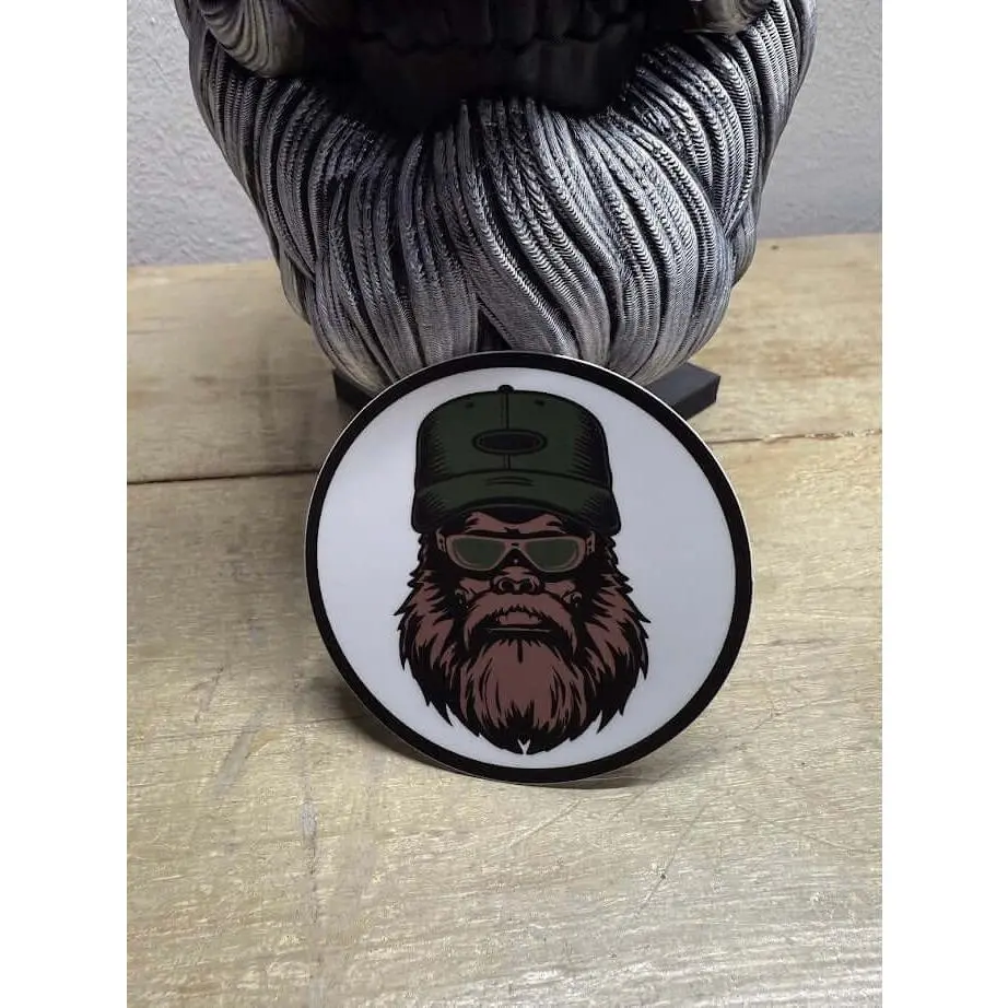 Bearded Bigfoot Yeti 3 inches Sticker