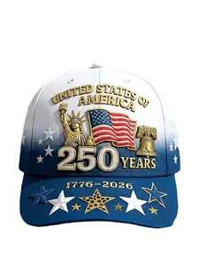 Unisex Independence Day 250th Anniversary Baseball Hat, Adjustable 3D Digital Print, Casual Street Style, Perfect Gift for Friends