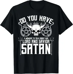 100% cotton Unisex Pentagram Lucifer Baphomet Witchcraft Occult Goth T-Shirt