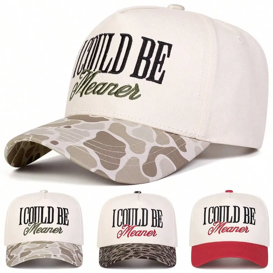 Trucker Hat, Personalized Embroidered Letter Baseball Cap, Streetwear Fashion 5-Panel Hat, Outdoor Sun Protection Casual Hat For Spring/Autumn Travel, Beach Vacation,Holiday,Festival