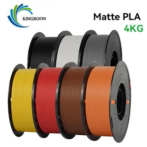 KINGROON Matte PLA 3D Printer Filament - 4KG Value Pack (4 x 1KG) | Premium No-Gloss Finish & Low Warping | Excellent Layer Adhesion for Smooth Prints | Compatible with Most 1.75mm FDM Printers
