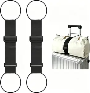 2pack Multi Use Strong Adjustable Luggage Connector Straps For Suitcases Colorful Travel Straps Secure Organize Anti Theft Straps,Travel Essentials