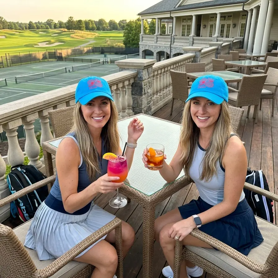 100% Cotton Teal Casual Custom Embroidered "Double Trouble" Baseball Hat - 1-Size-Fits-Most Paddleball Fashion Accessory, Custom Hat Option, Custom Hats, Custom Embroidered Hats