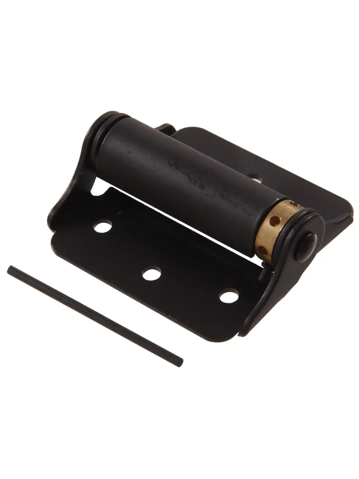Hillman Group 852868 Surface Mount Adjustable Spring-Loaded Door Hinges, Black, 3 in. (3 inches), 2 per Carded Pack