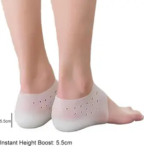 Height Increase Insoles with Heel Cups - 5.5cm Lift (Men & Women) Invisible Silicone Shoe Pads for Discreet Elevation, Comfort Support & Daily Wear