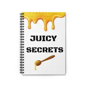 Juicy Secrets Spiral Notebook - Honey Drip Design