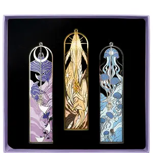 The Sea-Lestial Individual Metal Bookmarks | Book Lover Gift | Limited Edition Designs Featuring Jellyfish, Whale, and Manta Ray