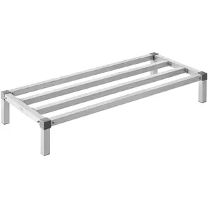 VEVOR Aluminum Dunnage Rack, 48x 20 Commercial Food Floor Rack, 8 Off the Floor, 1000 lbs Capacity All-Welded Aluminum Storage Rack, for Storage in Restaurants, Kitchens, Garages and Vehicles