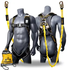 KwikSafety SCORPION DiamondBACK Safety Harness (w/ Attached 6 ft Lanyard) Fall Protection ANSI OSHA - Model No.: KS6604DB