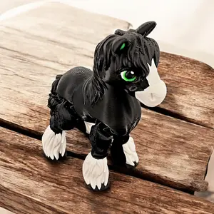 3D-printed movable pony figurine, made from high-quality materials; perfect as a bedroom or office decoration, or as a unique gift for fantasy enthusiasts; ideal for Valentine's Day, Easter, and Christmas gifts