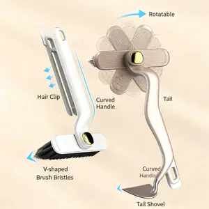 Rotating Gap Cleaning Brush Multi-Functional, Suitable for Bathroom Kitchen Corner Floor Cleaning, Efficient Wall Crevice Cleaner
