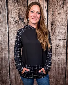 Women's Sterling Kreek Cinched-Up T-Shirt Hoodie, Polyester-Spandex Fabric, Perfect for Pairing with Jeans or Joggers