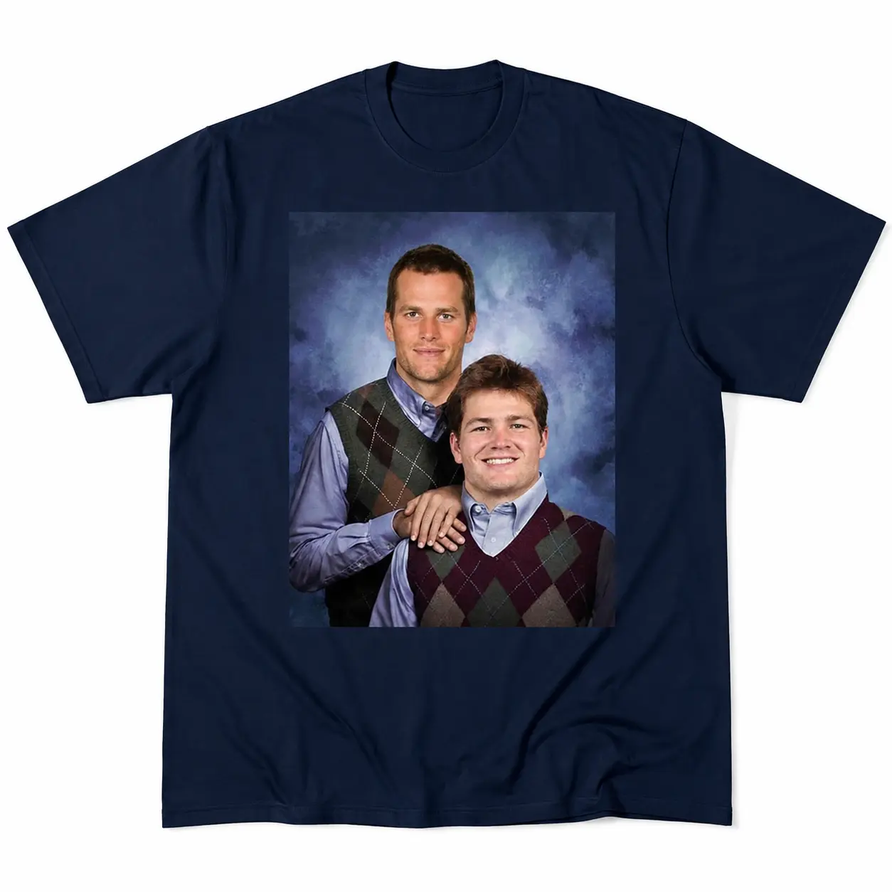 Brady and Drake Maye - Stepbrothers T-shirt - New England Football, Funny Sports Parody Graphic Tee, Game Day Meme Fan Top, Hoodie, Fashion Cotton, Full Colors, Full Sizes, For Men, For Women
