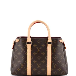 Pre-owned Louis Vuitton Canvas Coated Top Handle Bags Soufflot Tote Monogram Canvas with Leather BB by Rebag