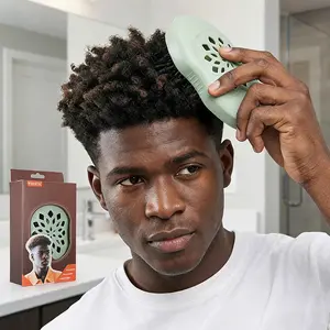 New Twisted Braid Sponge Brush for African-American and Curly Hair, Breathable Holes for Quick Styling, Easy to Use, Suitable for Short Natural Curls