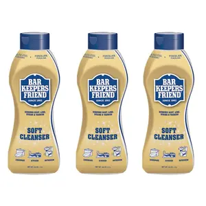 Bar Keepers Friend 26 oz. Soft Cleanser All Purpose Cleaner (3-Pack), Pro-Grade Cleaner, Versatile Liquid Cleanser, Garage Floor Cleaner, Fine Cookware Safe, Sealed Surface Safe, All-Purpose Power Cleaner, Professional Home Cleaner.
