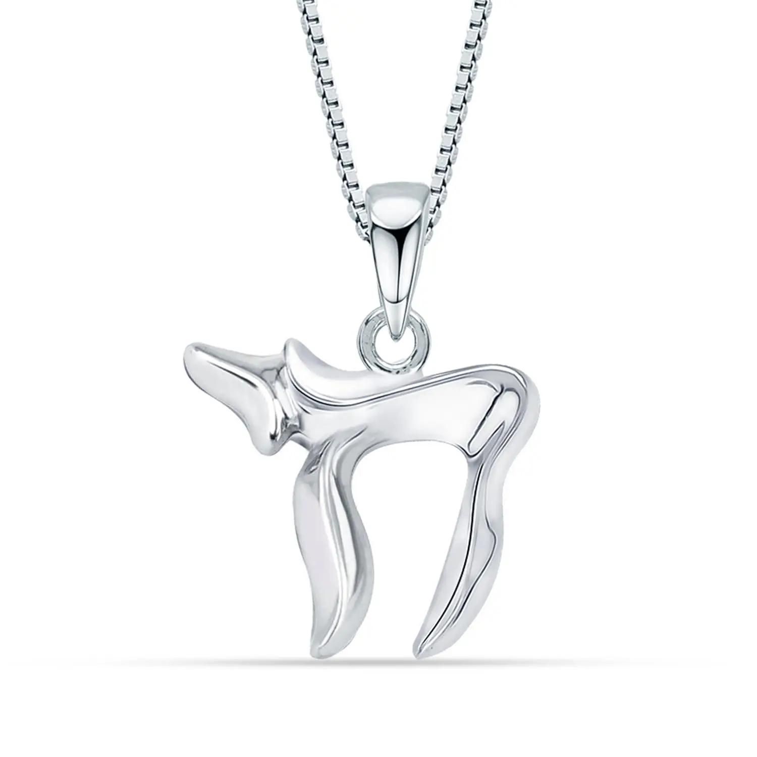 LeCalla 925 Sterling Silver Chai Necklace for Women | Classic Chai Sign of Life Pendant Necklace | Chai Jewish Pendant with Chain 18 Inches