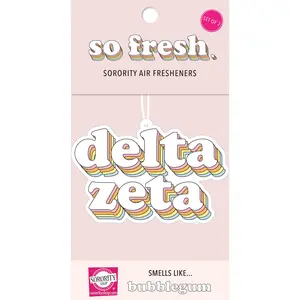 Delta Zeta - Retro Air Freshener - Bubblegum Scent