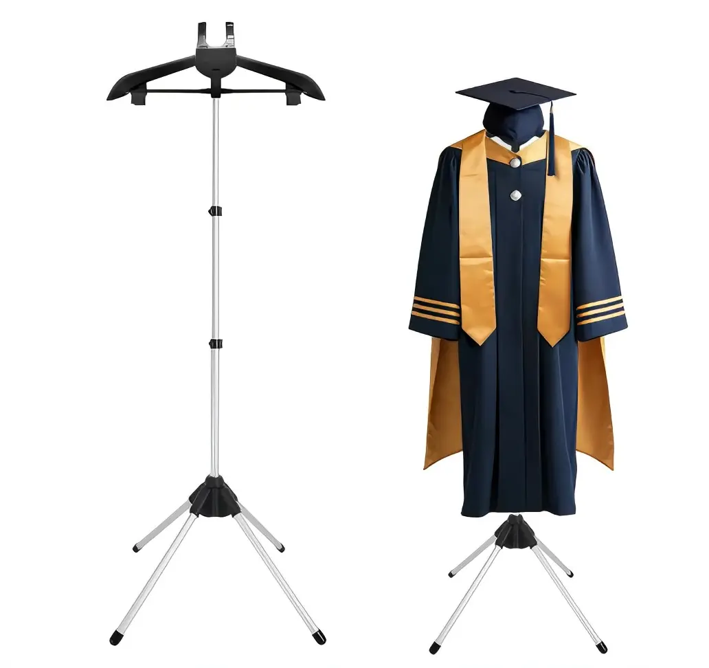 Adjustable Tripod Stand with Hanger for Clothing and Accessories - Ideal for Home Organization and Storage Solutions