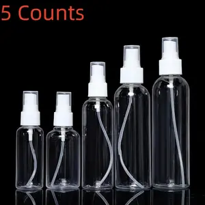 Reusable Transparent Pet Plastic Portable Spray Bottles, Empty Perfume Containers, Available in 10ML 20ML 30ML 50ML 100ML