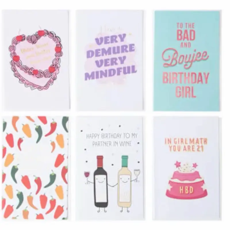 Thoughtful Greeting Cards with Card Design by Poppy Designs Co., Assorted Set with Envelopes, Ideal for Birthday Celebrations, Supports Personalized Gifting