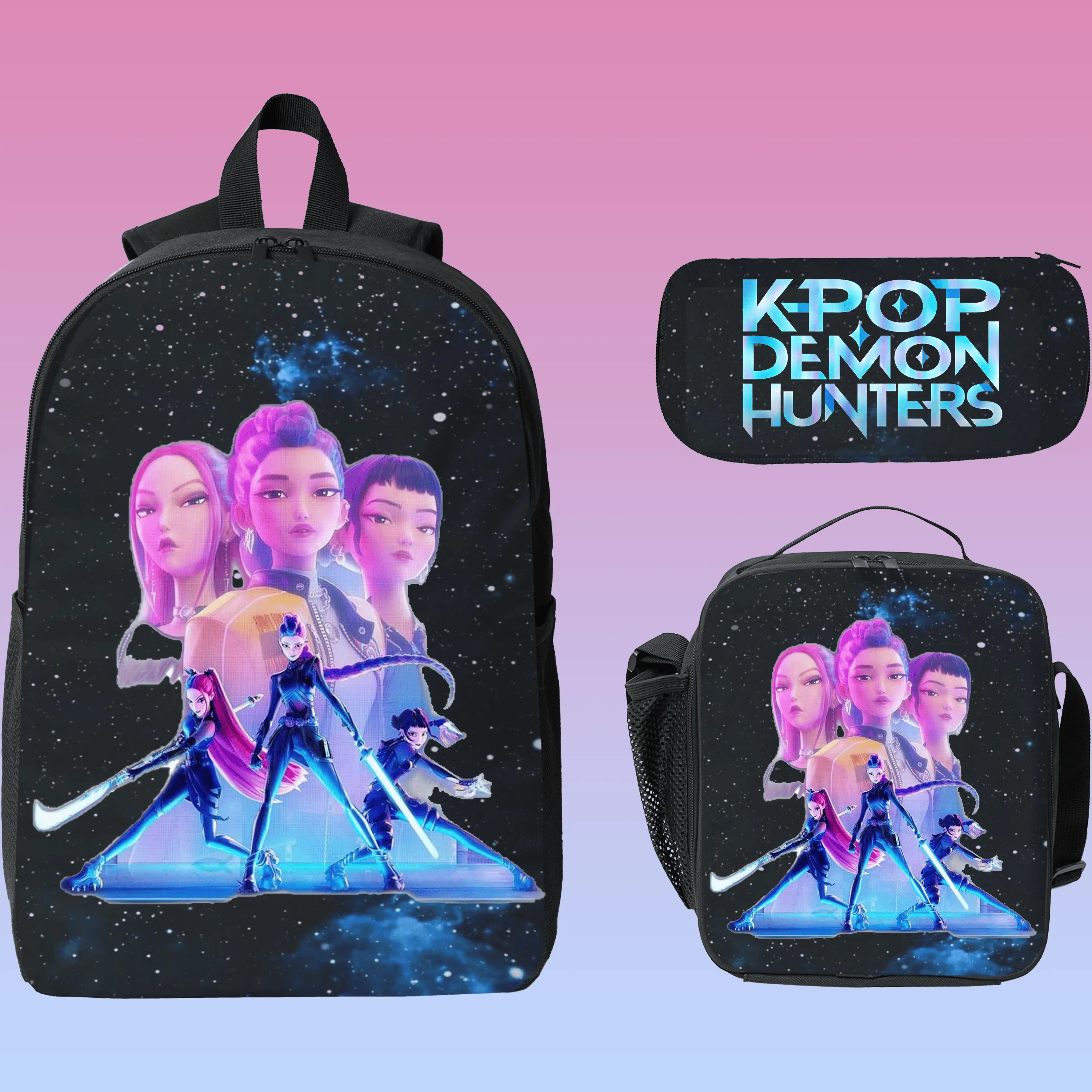 K-Pop Demon Hunters Black bag College backpack for school #Tik Tok Shop Back to School lunch bags everyday backpack lunch pack backpack 2 school backp