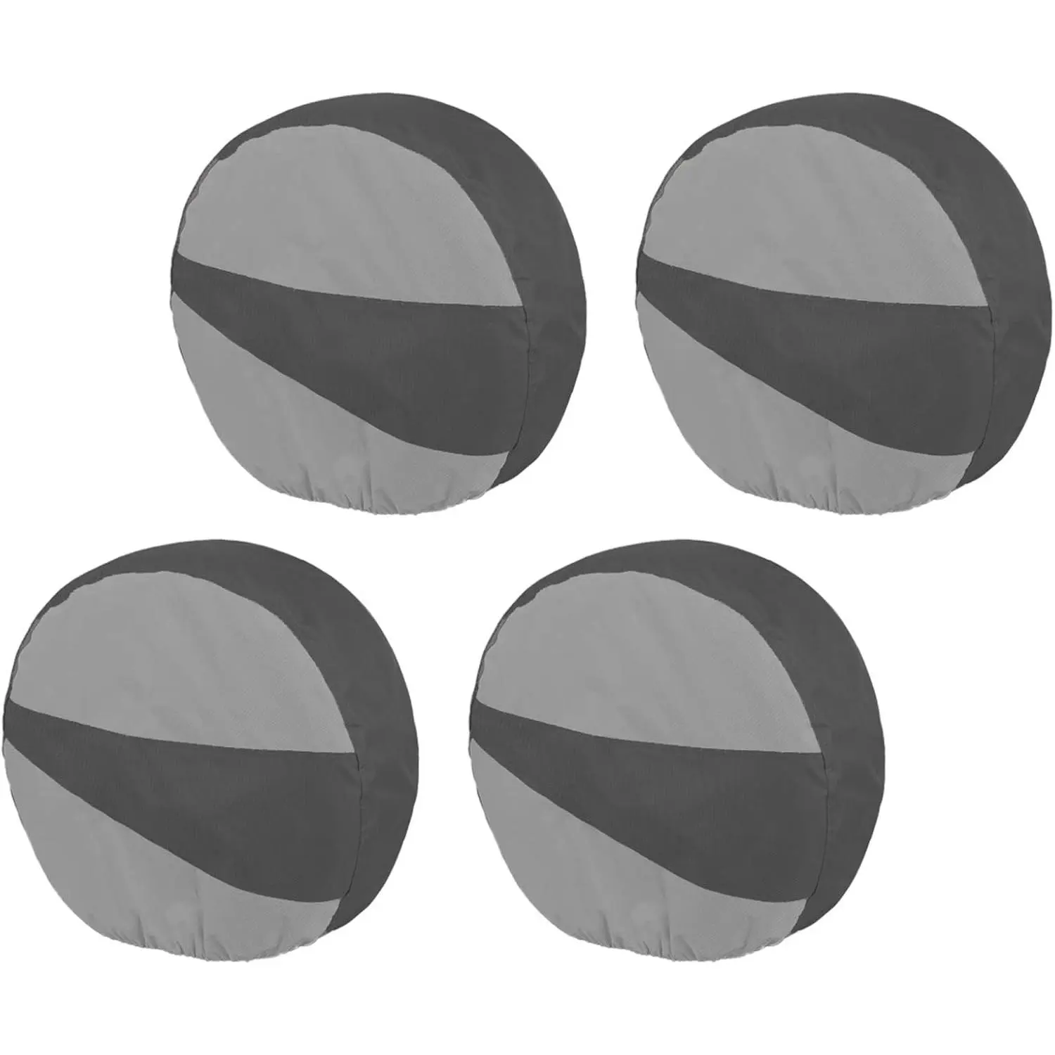 Explore Land Tire Covers 4 Pack - Tough Wheel Protector for Truck, SUV, Trailer, Camper, RV Universal Fits Tire Diameters 23-25.75 inches Black & Gray