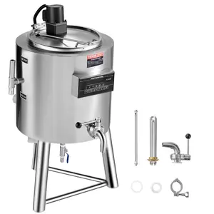 VEVOR Milk Pasteurizer 150L, Commercial Milk Pasteurization Machine, Food Grade 304 Stainless Steel, Professional Pasteurization with Time and Temperature Control, for Milk Juice Yogurt Sterilization