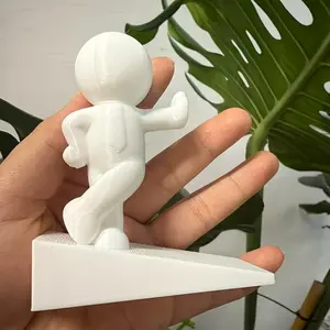 3D Printed Cute Fun Door Stopper, Flexible Movable Door Wedge, Non-Slip Base, Wall Floor Protection, Home Decor, Holiday Decoration