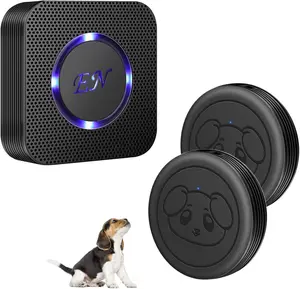 Dog Door Bell, Wireless Doggie Doorbells for Potty Training, Door Bell for Dogs to Go Outside, Dog Bells with 1 Receiver and 2 Waterproof Transmitters