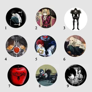 Anime Death Note Inspired Button Pin – Round Badge for Backpack, Jacket, Hat – Single Piece
