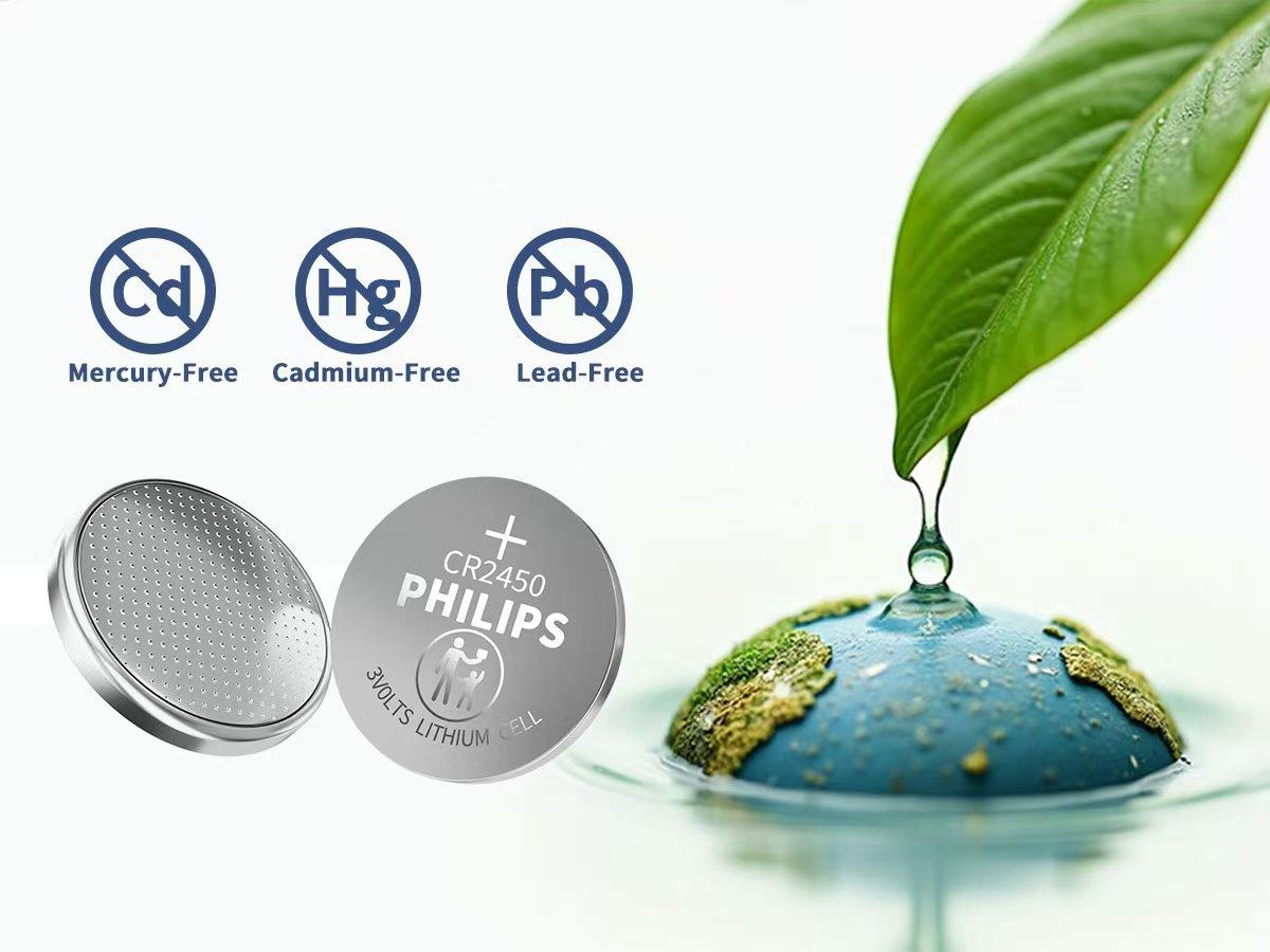 PHILIPS CR2450 3V Lithium Batteries, 20pcs Long-Lasting 600mAH Button Cell Batteries, Widely Used In Car Keys, Remote Controls, Calculators, Thermometers, Etc., Durable And Reliable