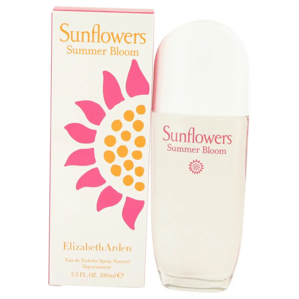 Elizabeth Arden Sunflowers Summer Bloom Eau De Toilette Spray - Women's Floral Blend Bottle Fragrance, Elegant Fragranced Lily Scent with Water Lily, Refreshing 3.3 fl oz, Bottle Women's Fragrance, Elegant Women's Fragrance