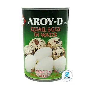 Aroy-D Quail Eggs in Water (Drain wt 7 oz-Net wt 15 oz) ไข่นกกะทากระป๋อง อร่อยดี