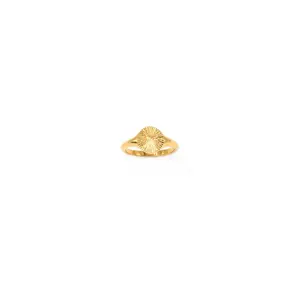 Julianna Ring - Textured Gold Dipped Ring with 14k Gold Plating