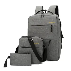 3-Piece Multifunctional Laptop Backpack Set – Business, Travel, and Daily Use Backpack, Includes Crossbody Bag and Pouch, Unisex Casual Backpack