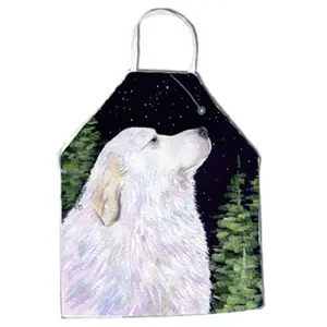 212 MAIN Cloth Bib-Style Multi-Use Starry Night Great Pyrenees Apron - 27x31 in.