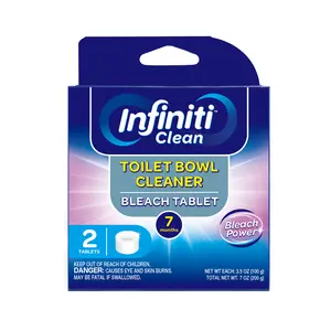 Infiniti Clean Toilet Bowl Cleaners - Automatic Toilet Bowl Cleaner Tablets for Deodorizing & Descaling, Long-Lasting Bleach Tablets for 7 months