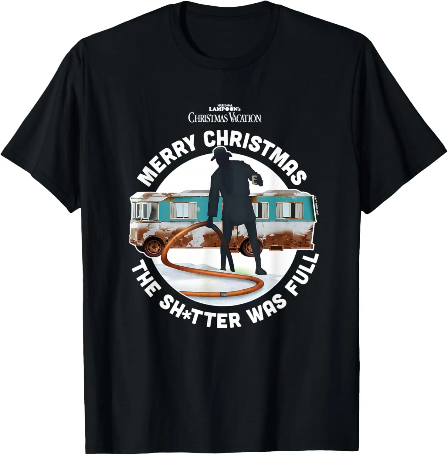 100%cotton National Lampoon's Christmas Vacation - The Shitter Was Full T-Shirt