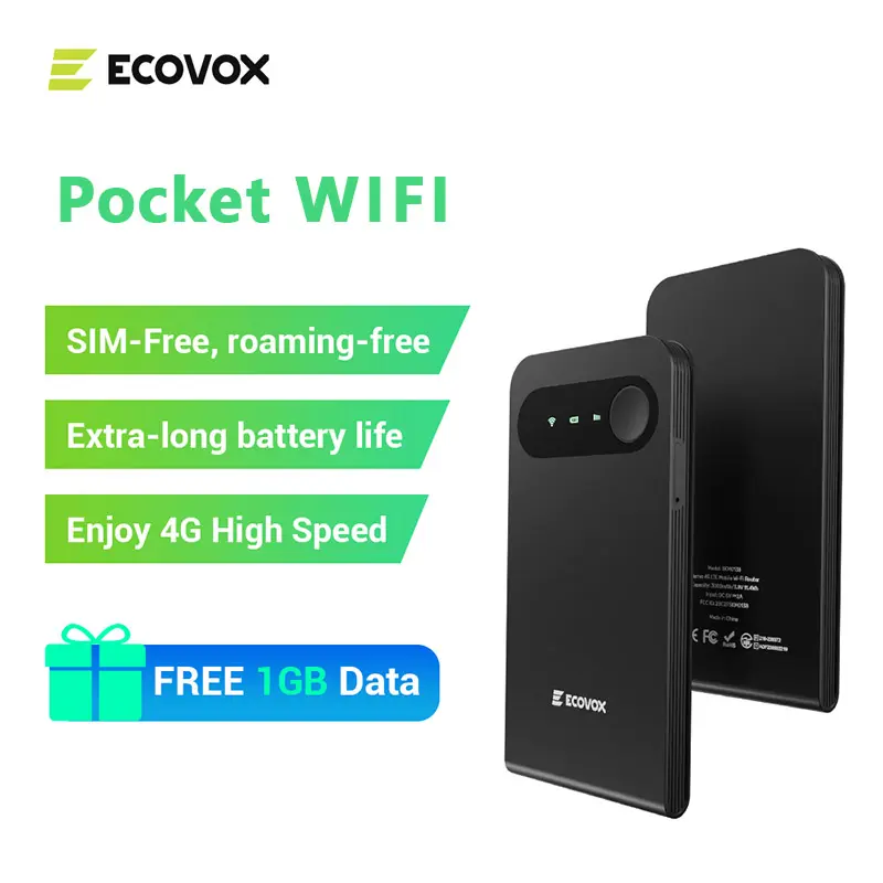 ECOVOX 2026 Pocket WIFI Global Data Universal Tri Band Mobile Computer ...