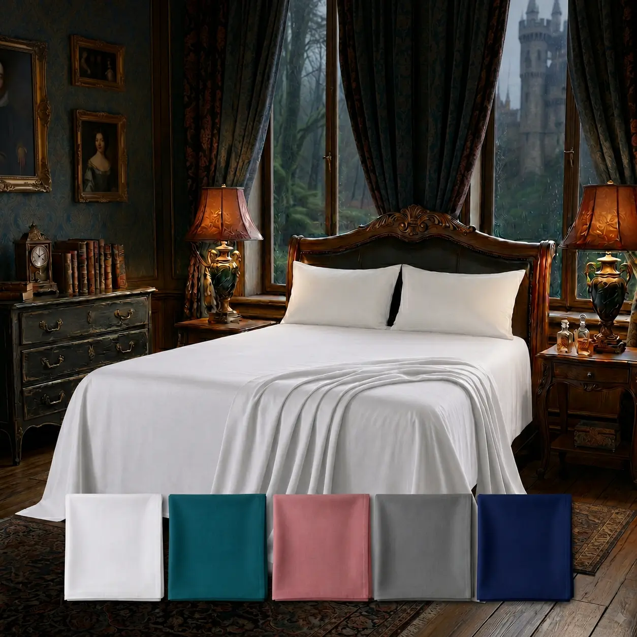 Epic Stock White King Flat Sheet Only – Oversized Hotel Quality Bed Sheet, California King Top Sheet, Stay-Tucked Fit for Mattress Toppers & Deep Pocket Beds – Luxury Hotel Bedding