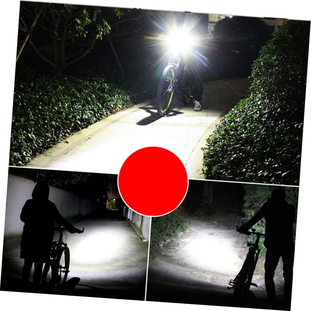 Bicycle Headlight Powerful LED Light USB Rechargeable with Rear lights Modes Durable for Night Riding Camping Hiking and More