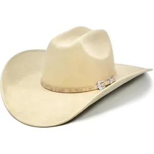 Cowboy Hat for Women and Men with Shapeable Wide Brim - Felt Cattleman Western Hats for Cowboys and Cowgirls