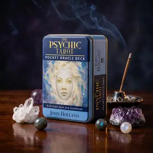 The Psychic Tarot Pocket Oracle Deck: A 65-Card Deck and Guidebook, Supports intuition, clarity, and spiritual growth