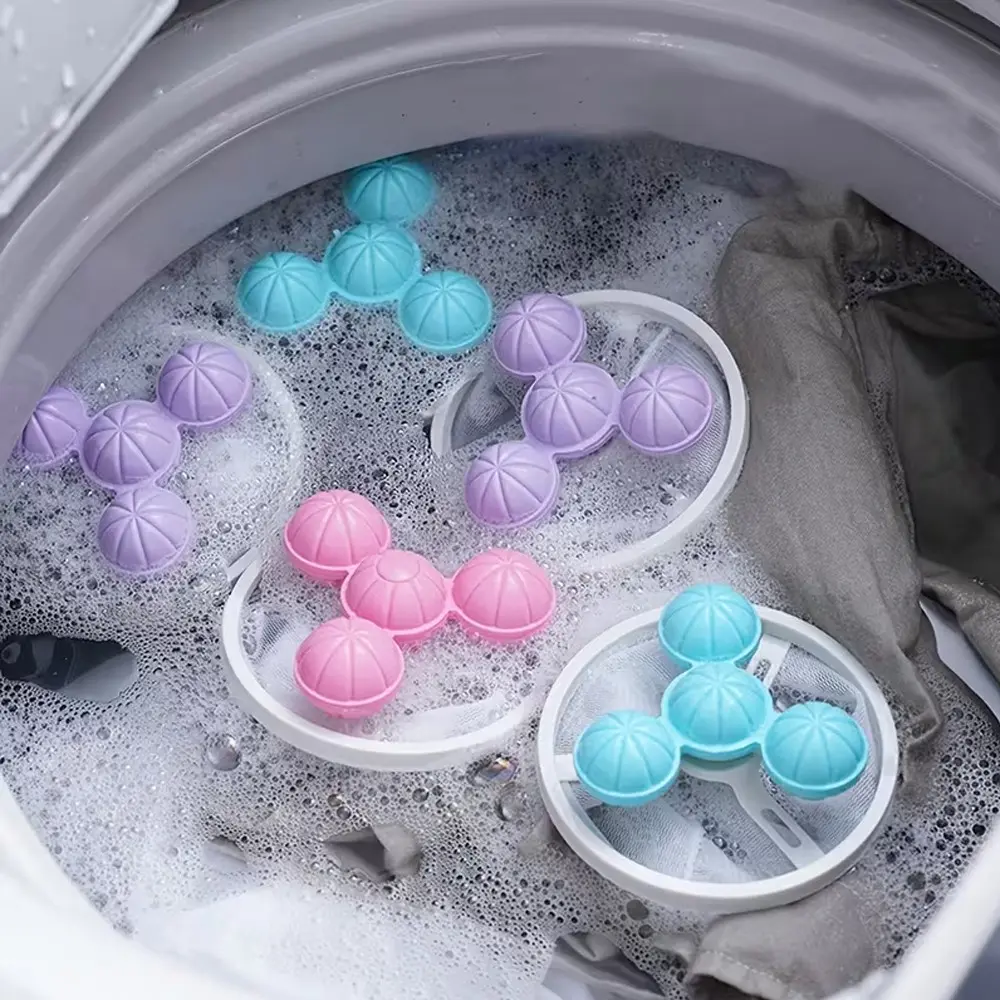 Washing Machine Filter Net Bag, Cleaning Floating Dehairing Device, Home Laundry Ball Hair Absorber, Lint, Fur Filtering Bag for Effective Cleaning, Laundry Accessories, Home Goods