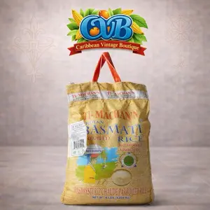 TI-MACHANN Indian Basmati Parboiled Rice - Long Grain, Fragrant Aroma, Fluffy Texture - Ideal for Caribbean, Haitian, Indian & International Dishes