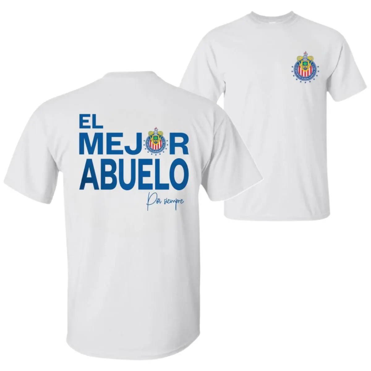 Unisex Shortleeve Graphic T-Shirt - "El Mejor Abuelo Por Siempre" Chivas Soccer Fan Love Gift, Simple Mexican Football Heritage Clothes, Menswear Casual Top
