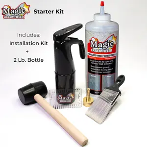 Magic Crack Filler Starter Kit – Complete Application Set with 2 lb. Bottle & Installation Tools – Everything You Need to Get Started!