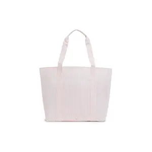 TRVL Jumbo Tote - X-Large - Pimlico Stripe Pink | Large Zippered Tote Bag with Pockets - Lightweight & Waterproof - Perfect for Travel, Weekend Getaways & Everyday Use